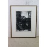 Anna Dubenska (20th century, possibly local artist) Black and White Still Life Etching, no.1/1,