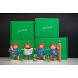Four Boxed John Beswick Paddington Bear Figures including Paddington & Map, Paddington &
