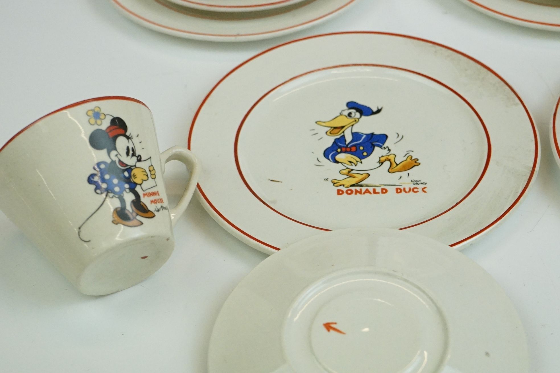 Art Deco Walt Disney Ceramic Child's part Tea Service decorated with various characters including - Image 6 of 15