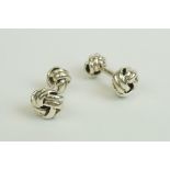 Pair of Silver Knot shaped Cufflinks
