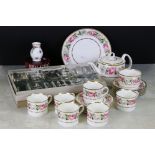 Royal Worcester ' Royal Garden ' Tea Set comprising tea pot, 6 Cups, 6 Saucers, 6 Tea Plates,