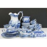 Spode Italian Tea and Dinner ware including Three Tier Cakestand, Large Water Jug, Butterdish and