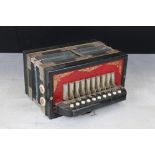 Early 20th century German ' Harola ' Melodeon, Accordian, Squeeze Box, 28cm wide