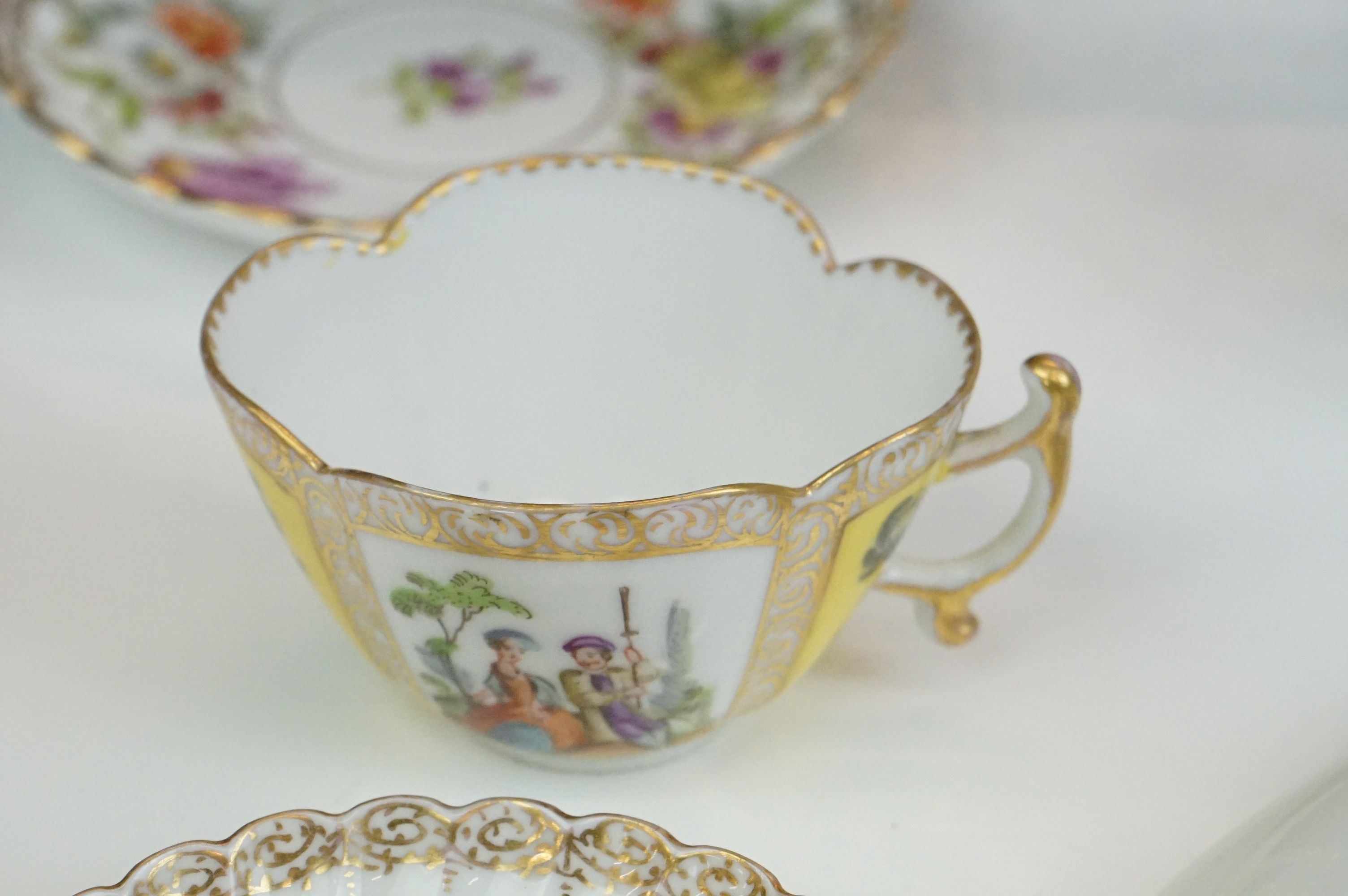 Mixed lot of Continental Porcelain including Augustus Rex Cabinet Cup & Saucer, Dresden Cabinet - Image 9 of 17