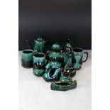 Blue Mountain Ceramics including Teapot, Coffee Pot, 3 Jugs, 3 Mugs, 4 Vases and 3 Planters