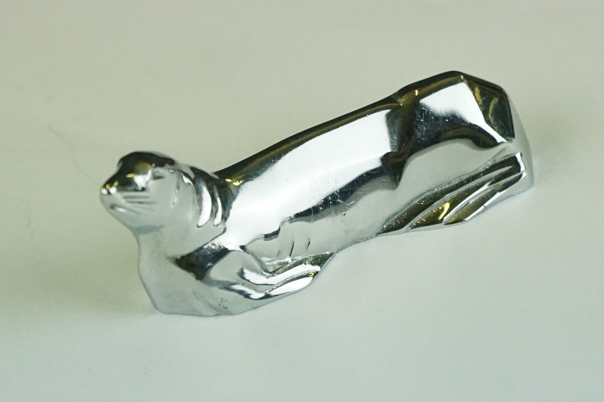 Set of Six Art Deco style White Metal Knife Rests in the form of different animals including - Image 2 of 8