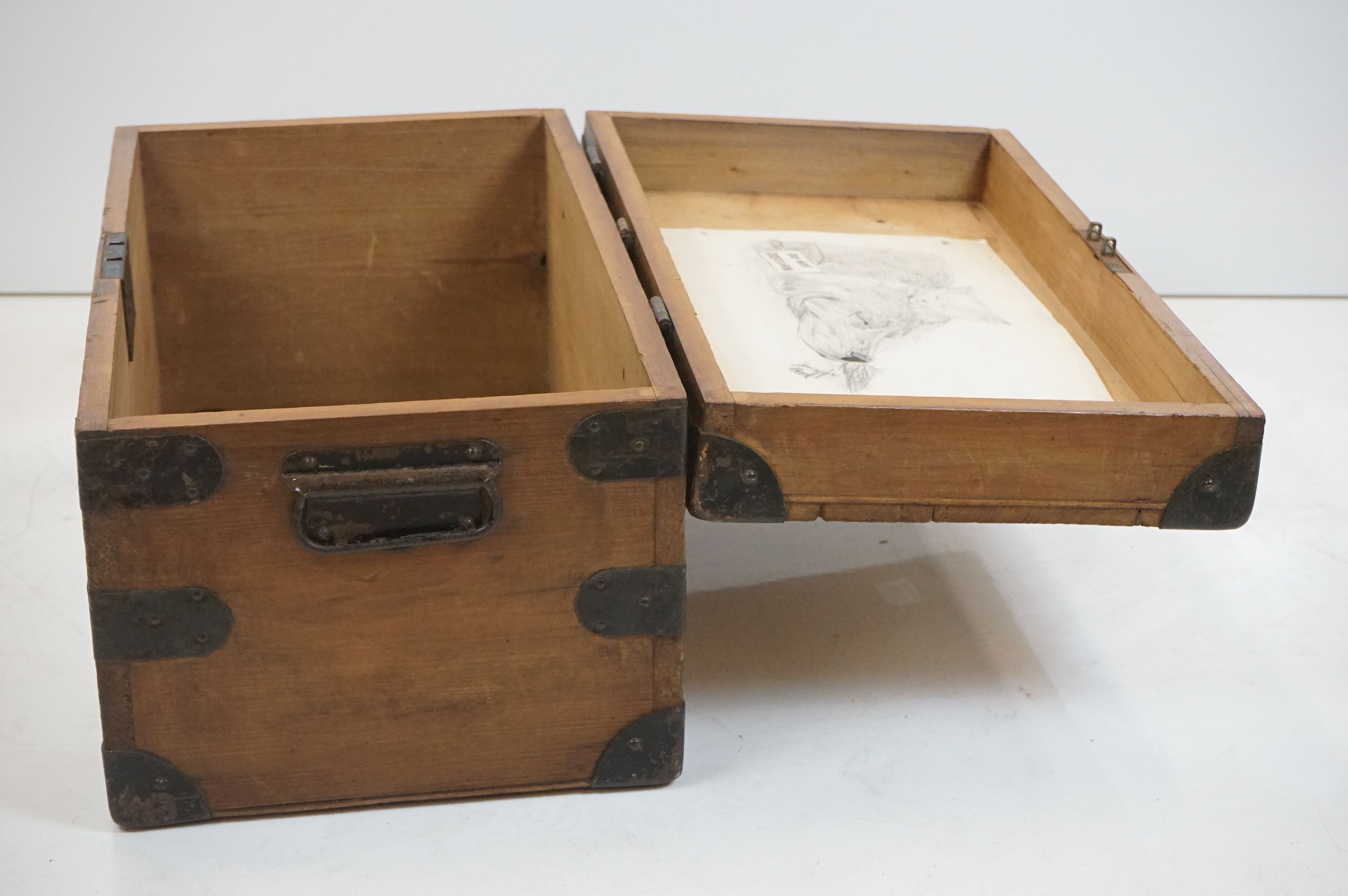 Pine Tack Box, 50cm wide x 29cm high - Image 4 of 12