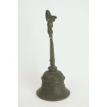 South East Asian Bronze Temple Bell, 14cm high