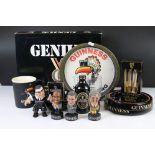 Guinness collectables - Guinness ' Him Strong ' Metal Pub Tray together with Pub Ashtrays, Toucan