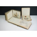 A collection of three early 20th century autograph books complete with hand written verses, drawings