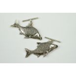 Pair of Silver Fish Cufflinks