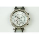 Michael Kors Mother of Pearl Dial Parker 6138 Chronograph Ladies Watch