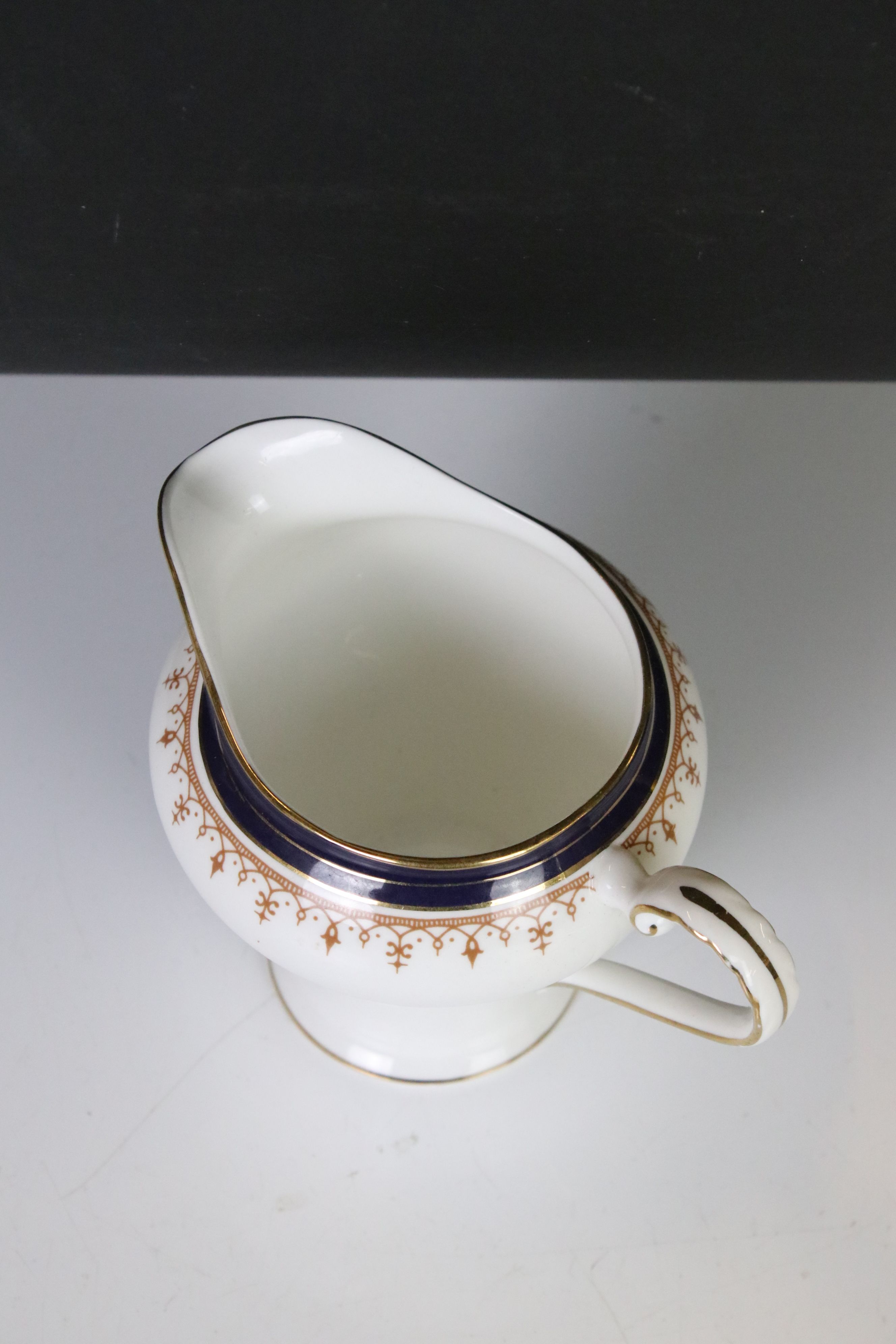 Collection of Aynsley dinner and tea ware in the Leighton pattern including Teapot, 2 soup bowls, - Image 7 of 16