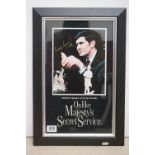 James Bond - Framed, Glazed and Mounted Signed Photographic Print of George Lazenby, the image taken