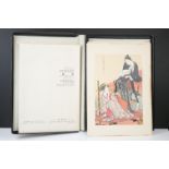 A print folio of twenty four Japanese Toppan Utamaro Zenith 1 masterpieces.
