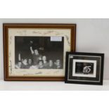 A framed and glazed photograph of the 1971 Leeds united team with autographs to the surround