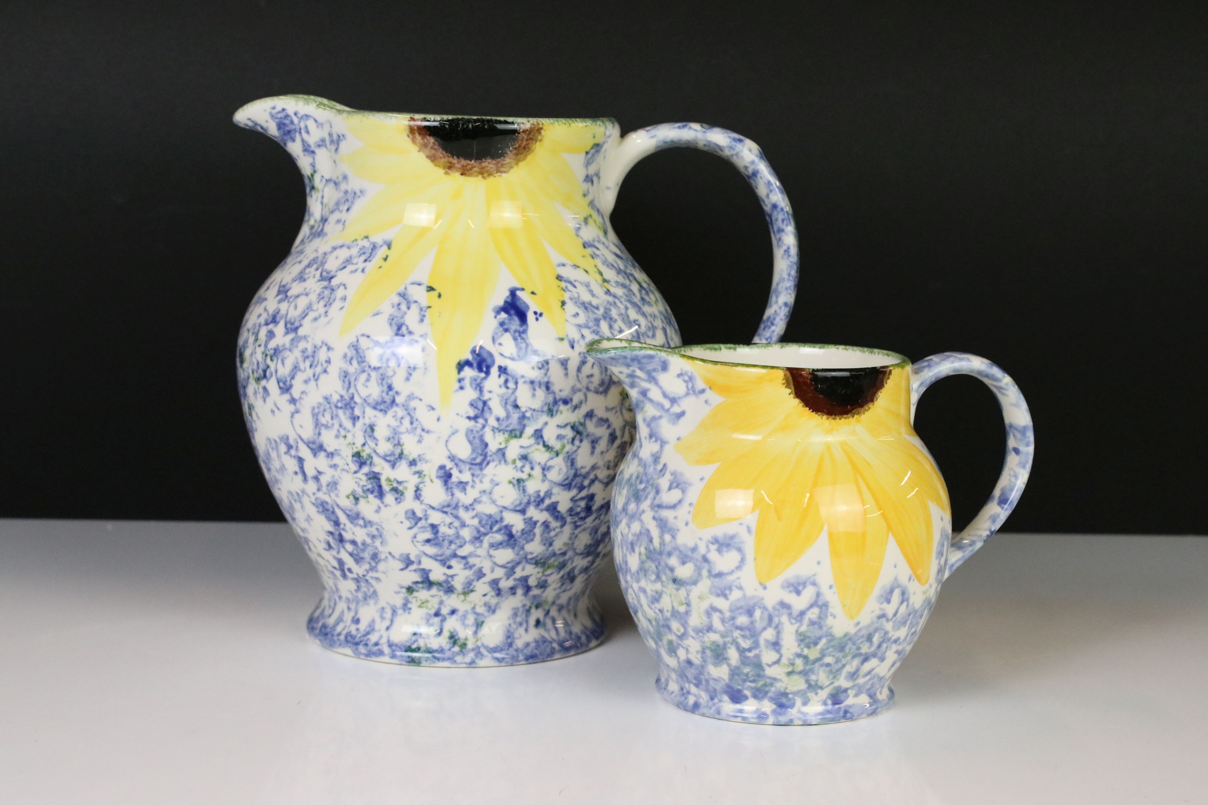 Collection of Poole Pottery ' Vincent Sunflower ' Kitchen ware including 2 lidded storage jars, - Image 7 of 14