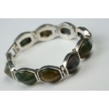 Silver and Agate Bracelet