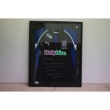 Bath Rugby - Framed, Glazed and Mounted ' Matt Perry Testimonal Committee ' Bath Rugby Shirt with