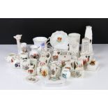 Approximately Thirty seven items of Crested Souvenir ware including Goss, Carlton ware, Arcadian