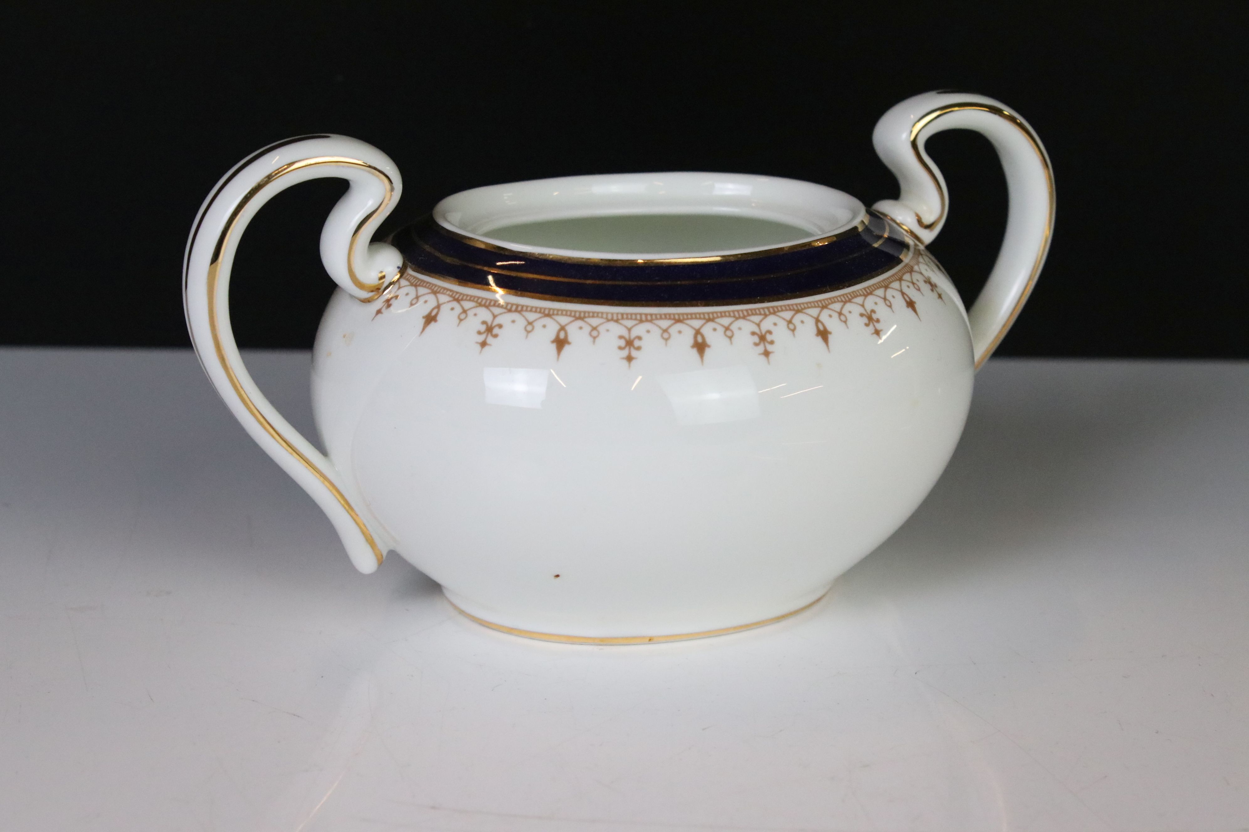 Collection of Aynsley dinner and tea ware in the Leighton pattern including Teapot, 2 soup bowls, - Image 5 of 16