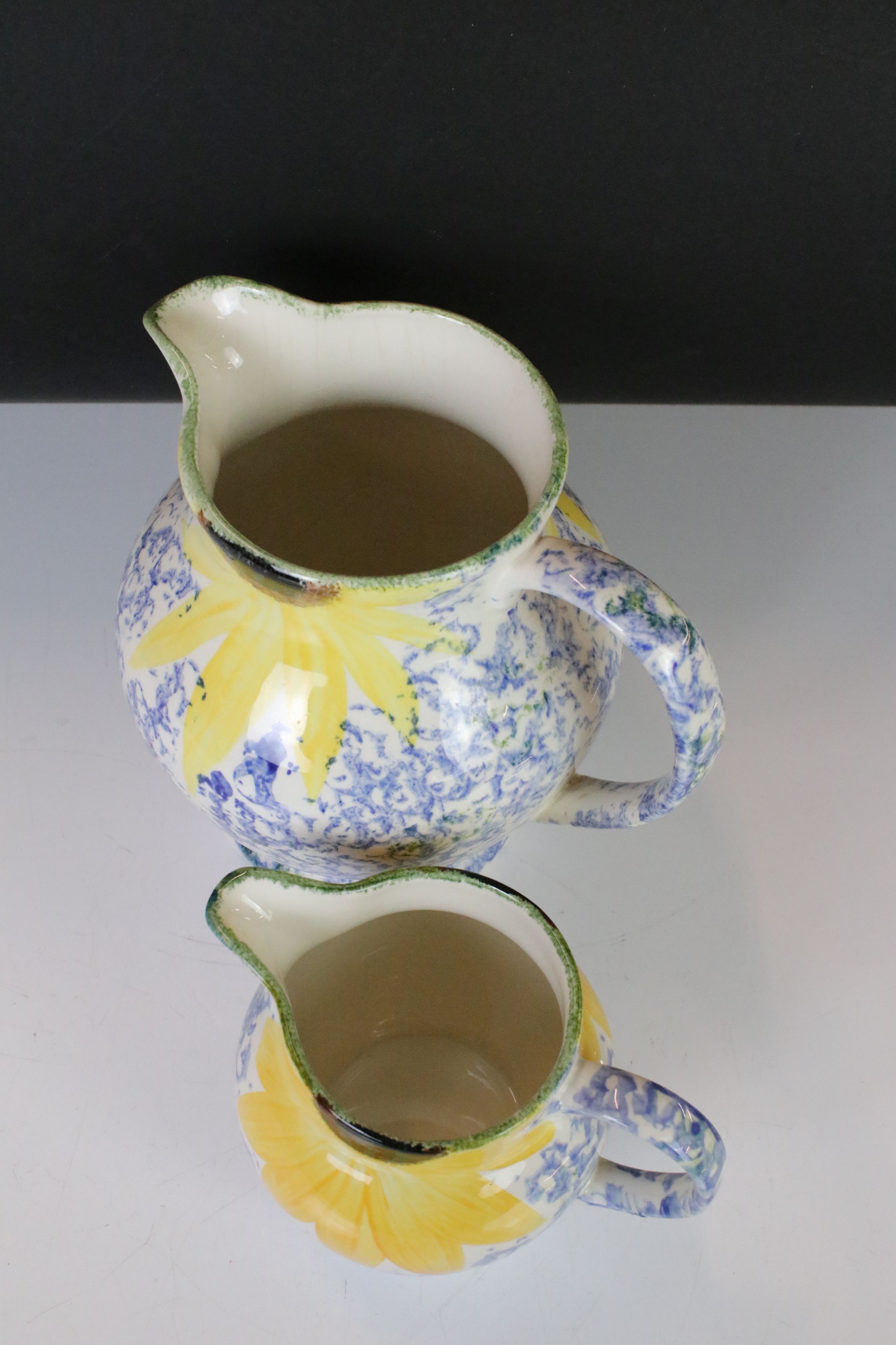 Collection of Poole Pottery ' Vincent Sunflower ' Kitchen ware including 2 lidded storage jars, - Image 8 of 14