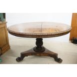 William IV / Early Victorian Rosewood Circular Tilt Top Breakfast Table, the top raised on a