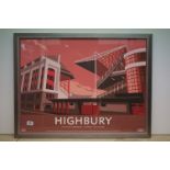 Contemporary ' Lost Destination ' Poster Print of Arsenal Football Club's former stadium '