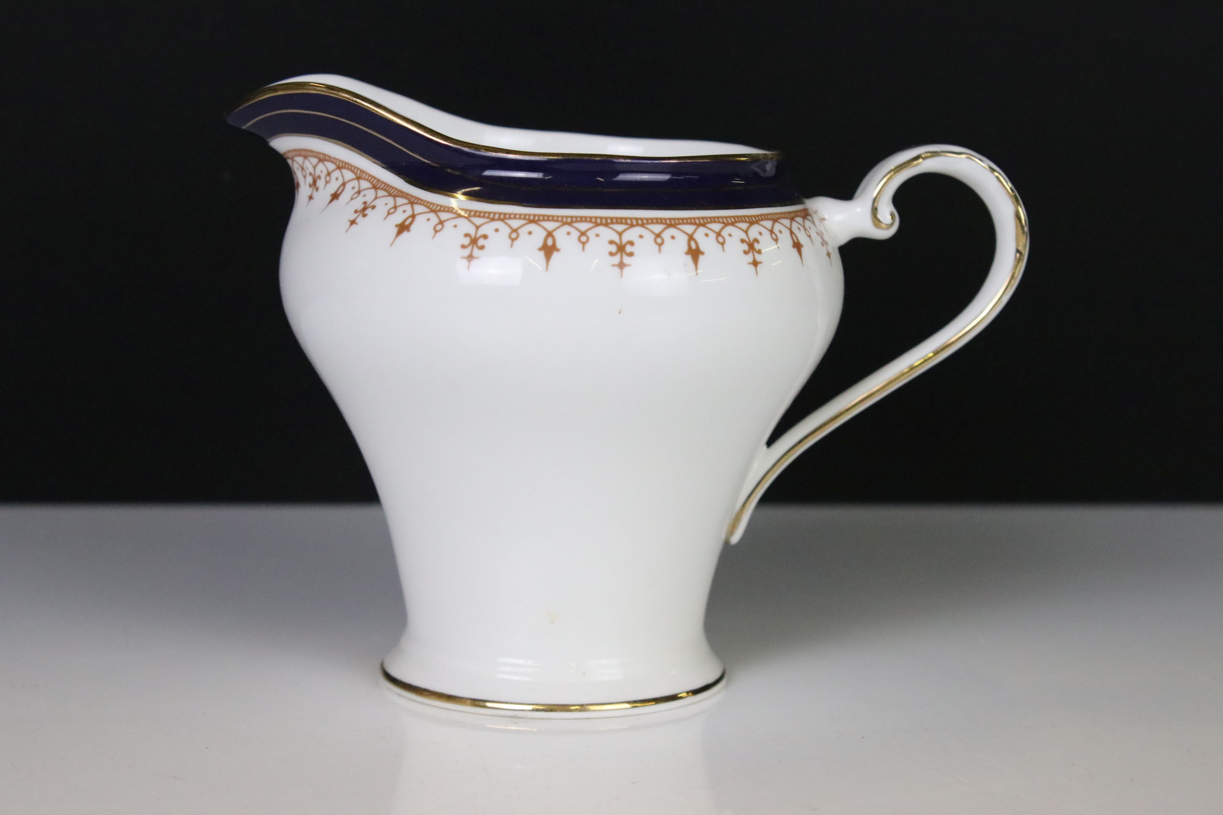 Collection of Aynsley dinner and tea ware in the Leighton pattern including Teapot, 2 soup bowls, - Image 6 of 16