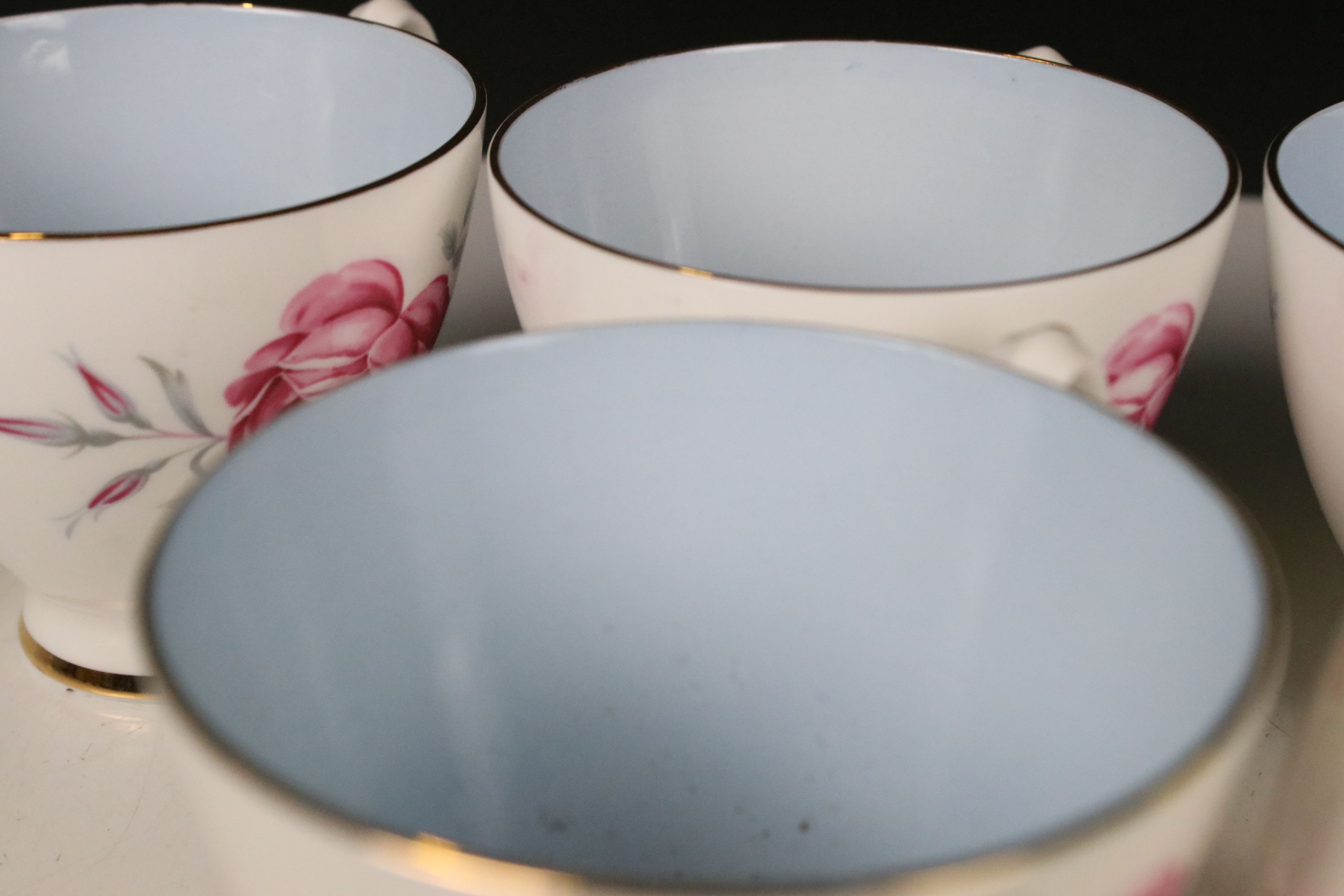 Royal Albert ' Charmaine ' Tea Set comprising Teapot, Milk, Sugar, 6 tea cups, saucers and tea - Image 11 of 11