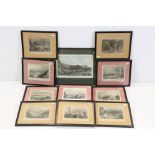 Irish interest, Collection of Antique Engraving Topographical Views of Giants Causeway and ten other