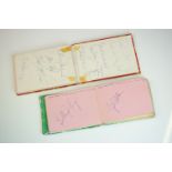 A pair of autograph books containing a collection of sporting related autographs to include Football
