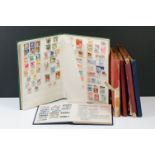 A small collection of British, World and commonwealth stamps contained within six albums.