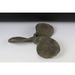 Bronze three blade boat propeller.