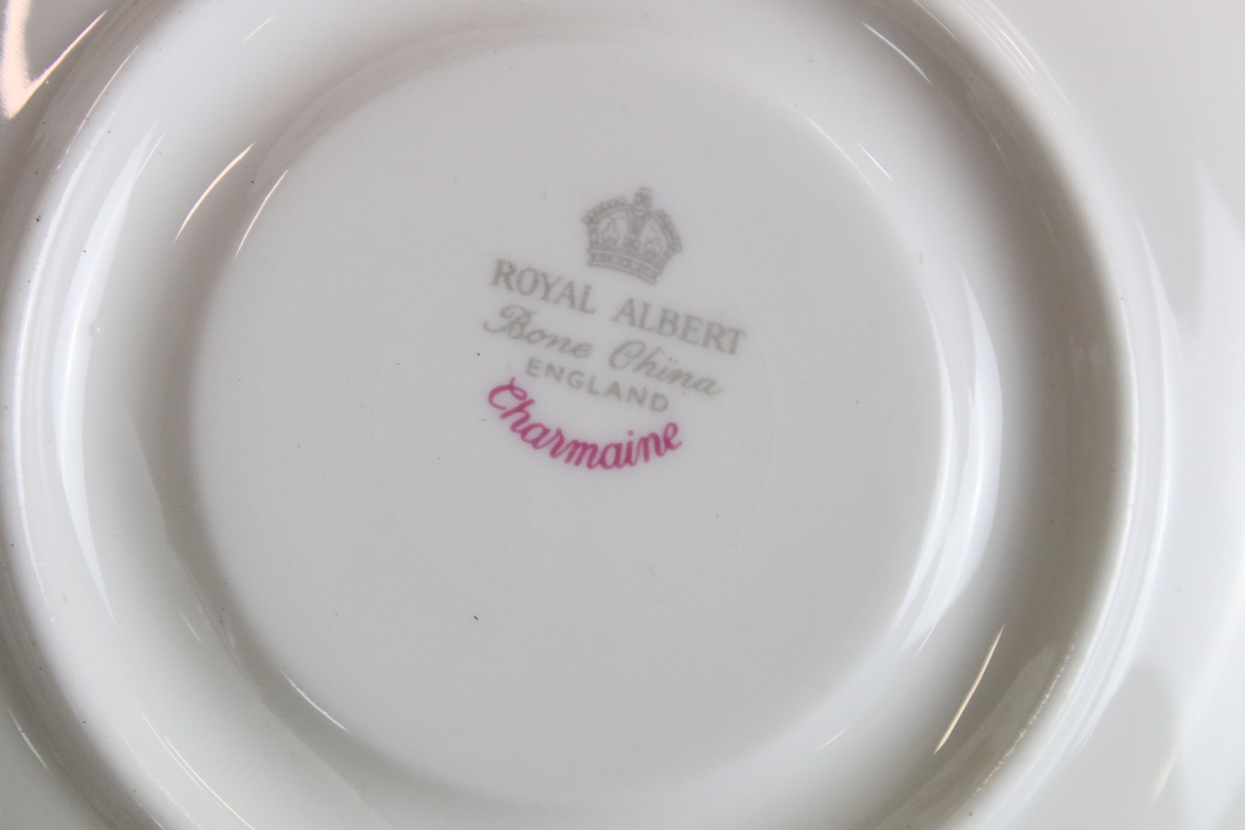 Royal Albert ' Charmaine ' Tea Set comprising Teapot, Milk, Sugar, 6 tea cups, saucers and tea - Image 3 of 11