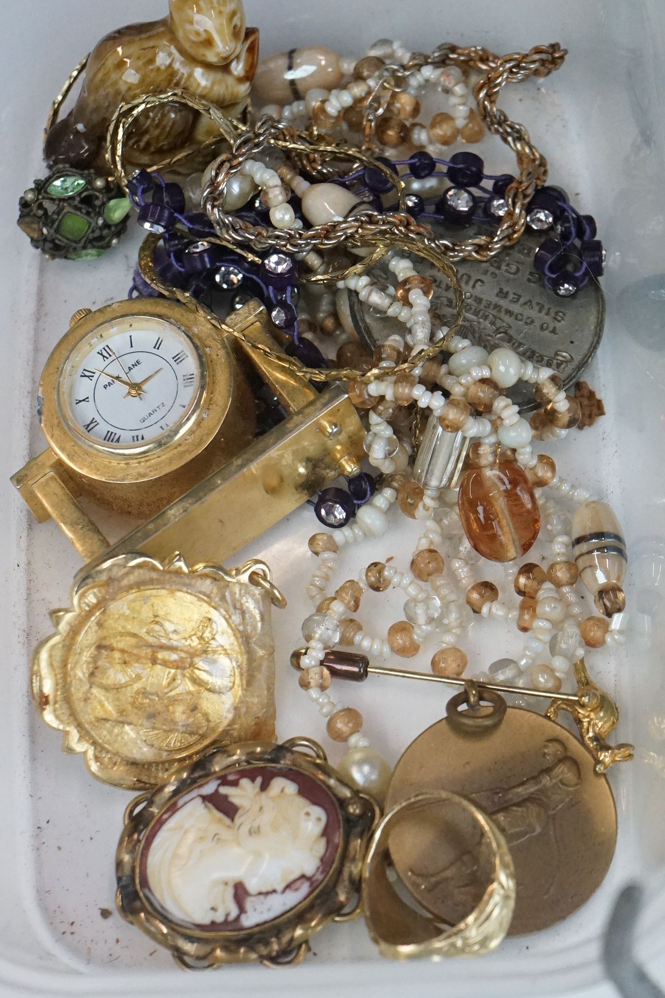 Mixed Collectables including Brass Stamp Holder, Designer Jewellery, Brooch, Wade Whimsies, etc - Image 9 of 9