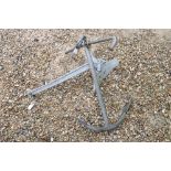 20lb Plough SNWF Galvanised Anchor together with another Anchor, 82cm long