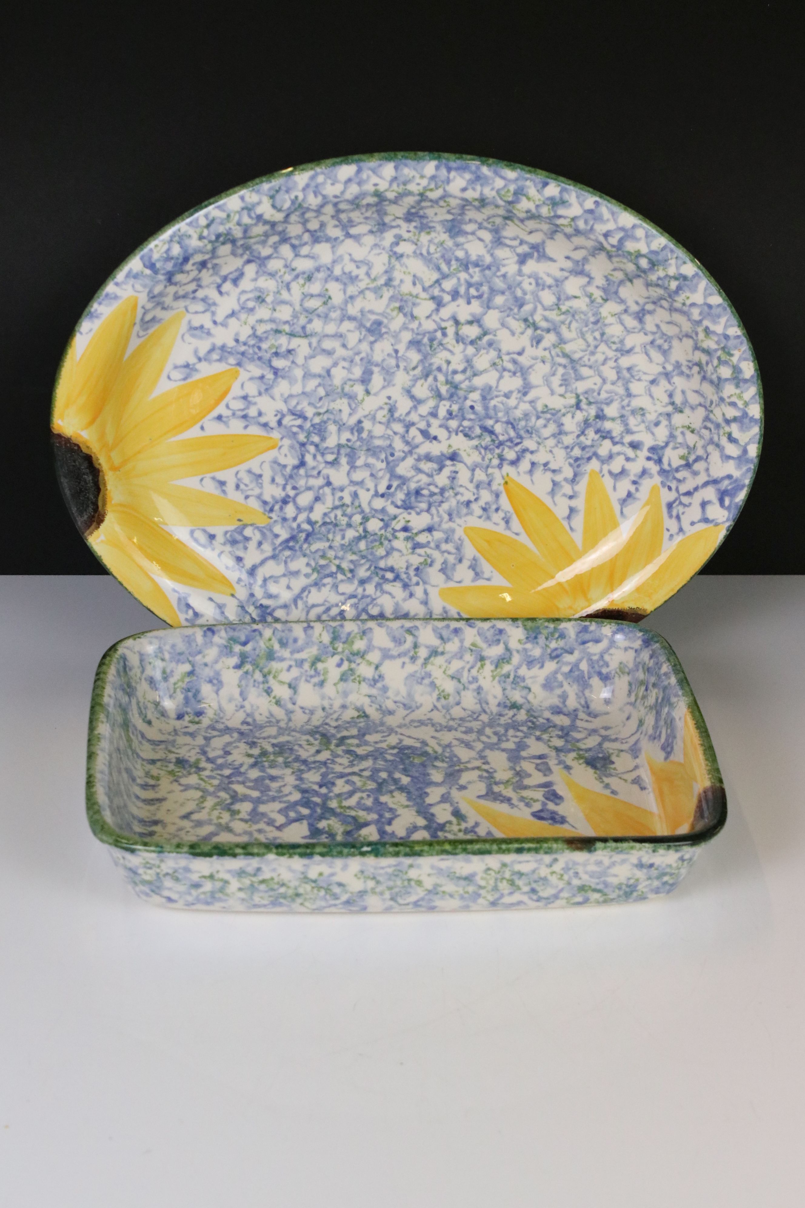 Collection of Poole Pottery ' Vincent Sunflower ' Kitchen ware including 2 lidded storage jars, - Image 5 of 14