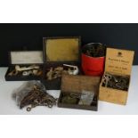 A group of mixed collectables to include antique clay smokers pipes, opium scales with weights and