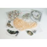 A small collection of mixed contemporary costume jewellery to include silver and pearl examples.