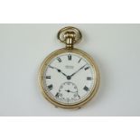 Vertex Revue Gold Plated Pocket Watch, British Railways presentation for 42 years service, working