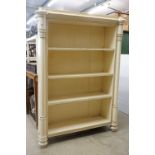 Painted and Distressed Bookcase in the William IV manner, 108cm wide x 147cm high