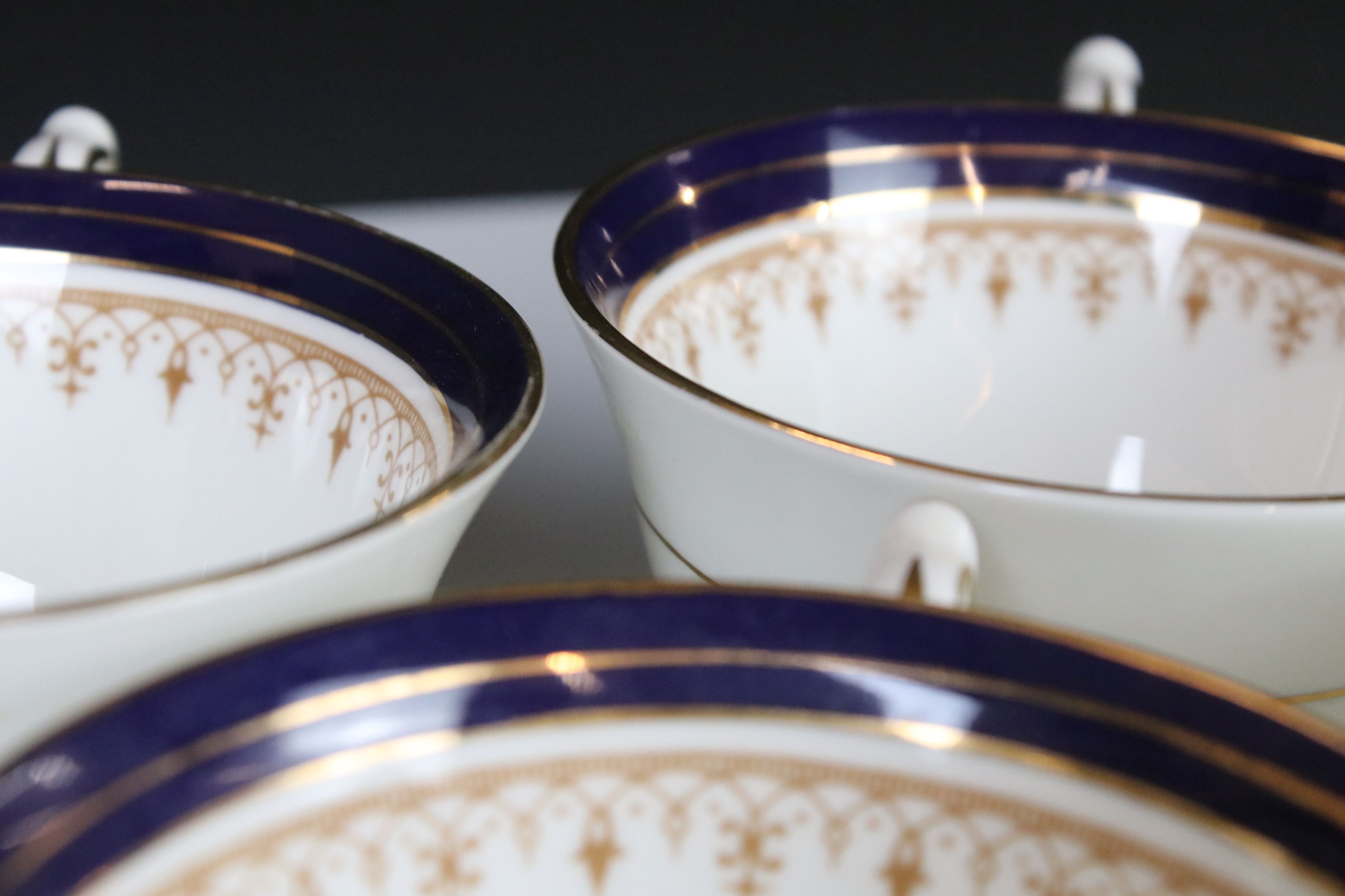 Collection of Aynsley dinner and tea ware in the Leighton pattern including Teapot, 2 soup bowls, - Image 16 of 16