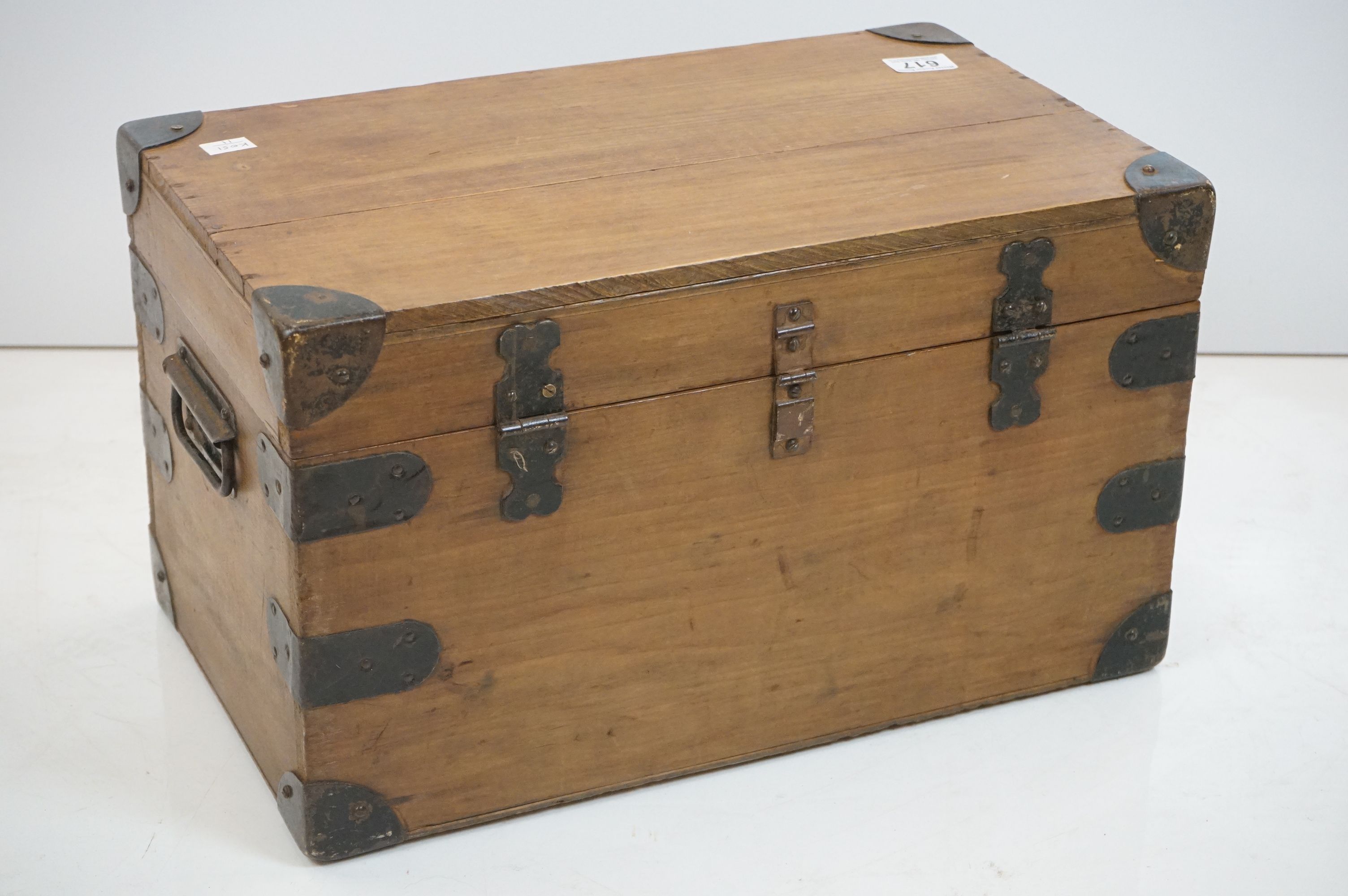Pine Tack Box, 50cm wide x 29cm high - Image 10 of 12