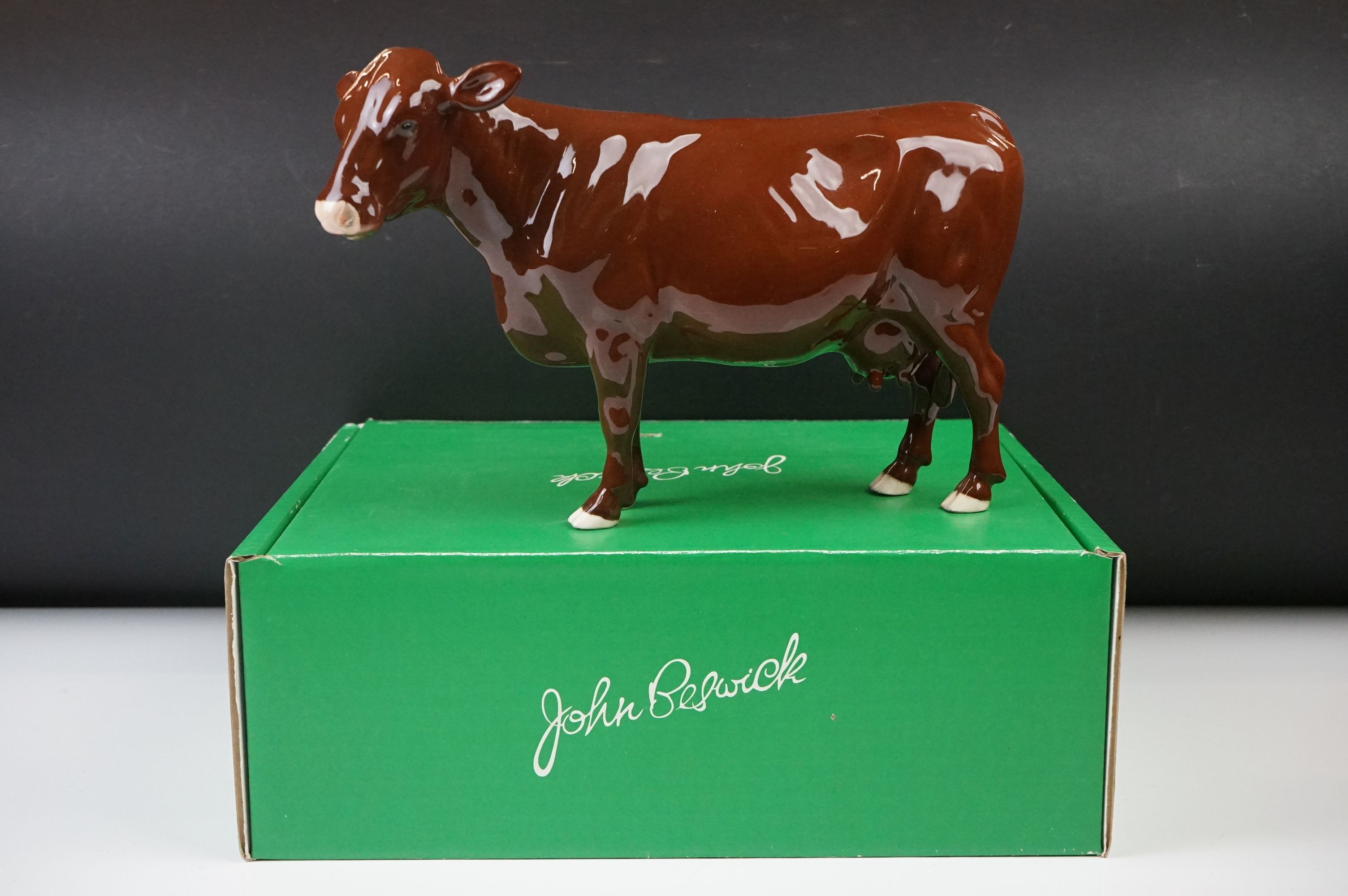 Beswick Red Poll Cow, model no. 4111, boxed