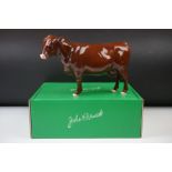 Beswick Red Poll Cow, model no. 4111, boxed