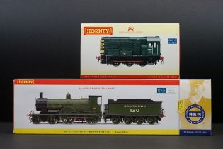 Two boxed Hornby OO gauge locomotives to include NRM R2690 LSWR 4-4-0 Class T9 120 and R2417 BR 0-
