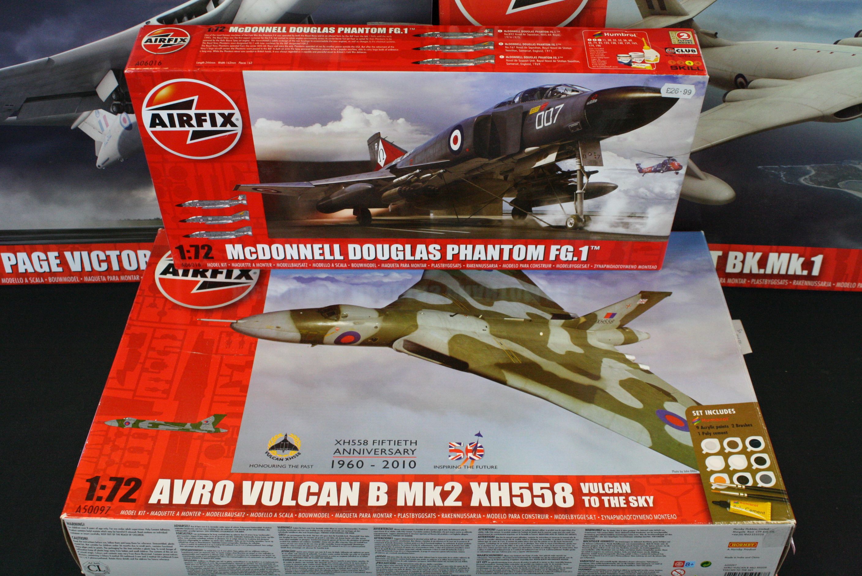 Five Boxed & unbuilt Airfix 1:72 scale plastic model aeroplane kits to include A12008 Handley Page - Image 2 of 5