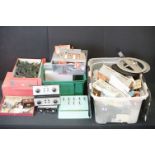 Quantity of model railway accessories to include plastic trackside buildings, spares & repairs,