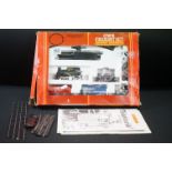 Boxed Hornby OO gauge R535 GWR Freight Set with locomotive, 4 x items of rolling stock, track and